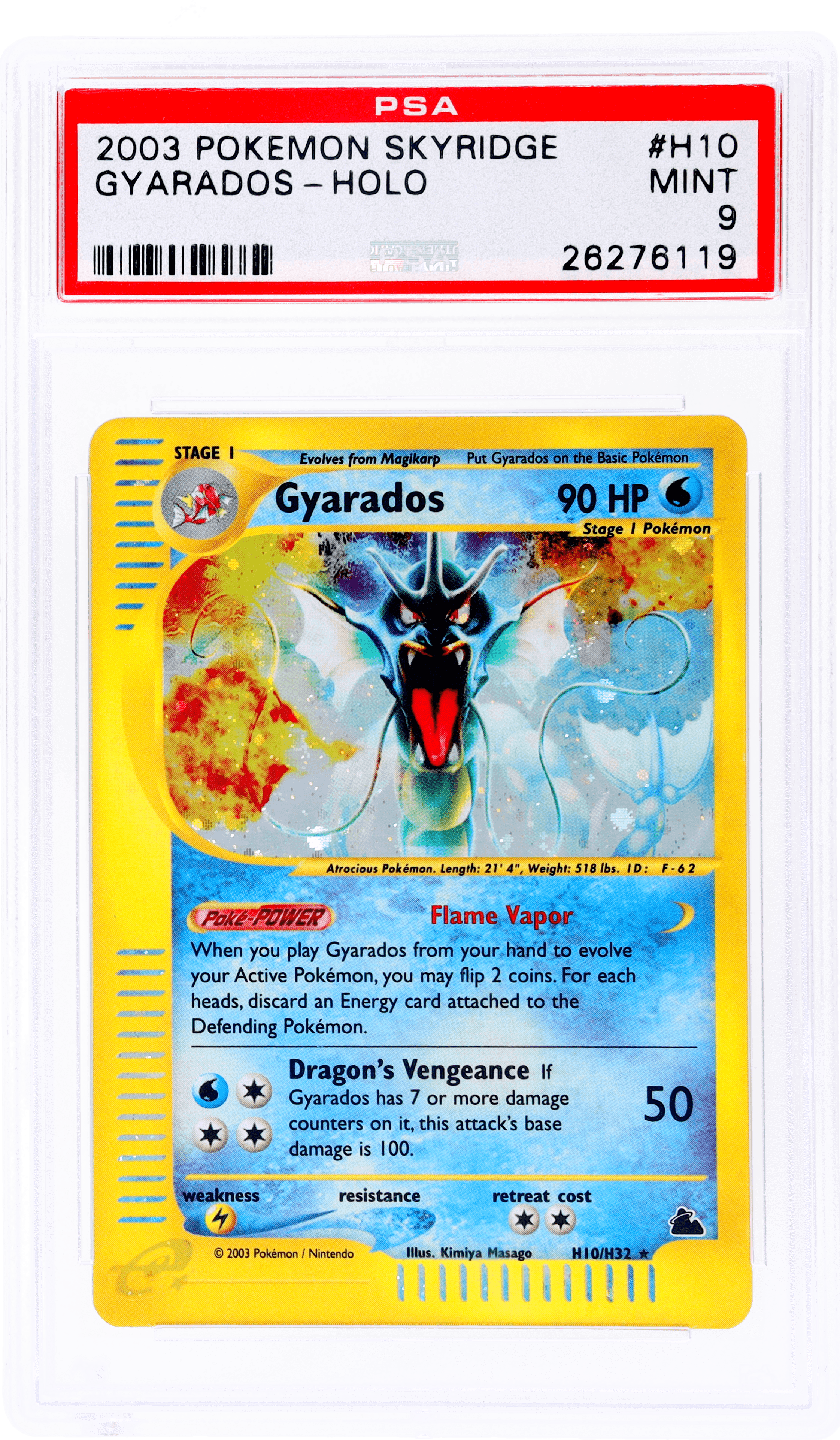 PSA 9 Gyarados - Premium graded Pokemon card